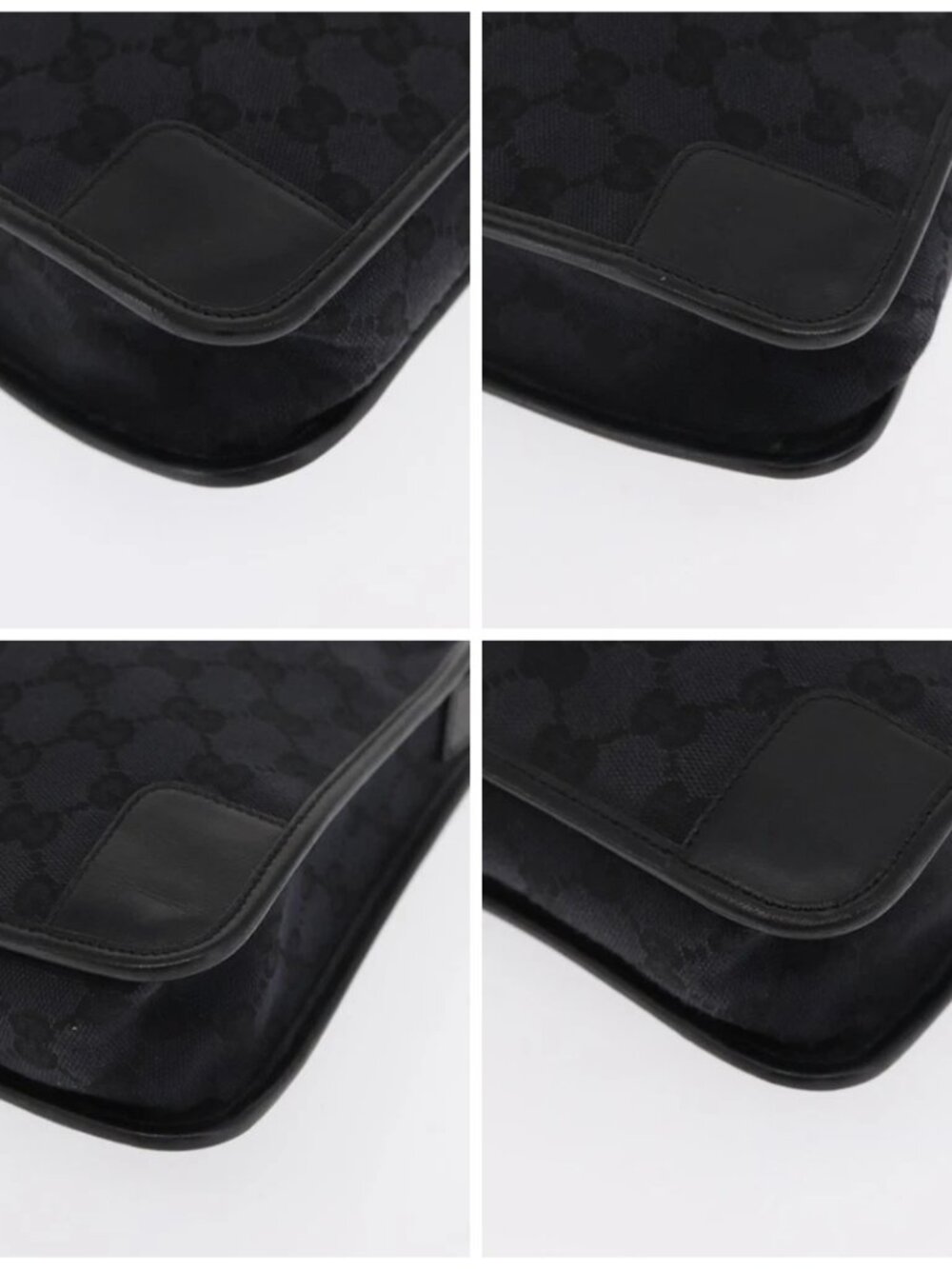 GUCCI GG Canvas Shoulder Bag Black Silver 001 - Picture 16 of 16